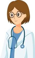ilustração de design de personagens de profissão de médico vetor