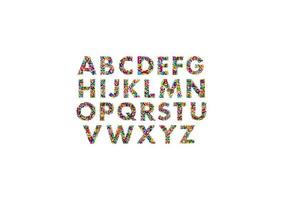 letras maiúsculas coloridas do alfabeto vetor