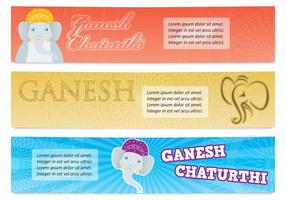 Banners de Ganesh vetor