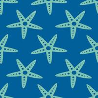 estrelas abstratas sem costura padrão de ilustração vetorial isolado no fundo azul marinho. design para usar papel de parede de pano de fundo em toda a impressão de tecido e outros. vetor