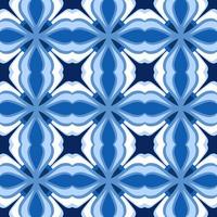 design de padrão em ziguezague chevron de tom azul com estilo asteca. padrão de divisa sem costura. ilustração vetorial. vetor
