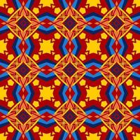 padrão geométrico sem costura com forma tribal. padrão colorido projetado em estilo árabe ikat, asteca, marroquino, islâmico, de luxo. ideal para vestuário de tecido, cerâmica, papel de parede. ilustração vetorial. vetor