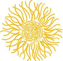 ícone de sol. ilustração vetorial de sóis, sol de linha de verão vetor