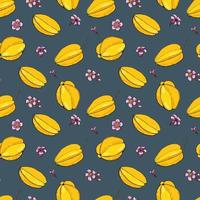 carambola. padrão sem emenda de frutas com carambola. design para tecido, têxtil, papel de parede, embalagem. vetor