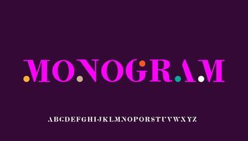design de logotipo de carta de tipografia monograma vetor