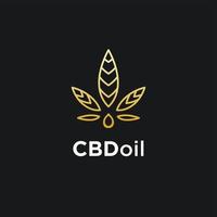 logotipo cbd design de logotipo de cannabis vetor