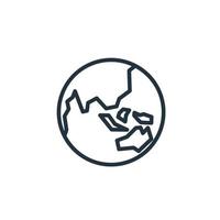 ícone do mundo isolado em um fundo branco. símbolo mundial para aplicativos web e móveis. vetor