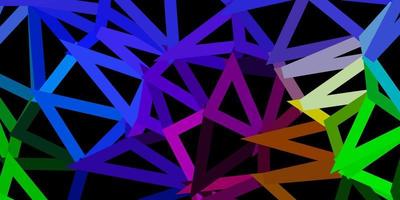 modelo de mosaico de triângulo de vetor multicolorido escuro.