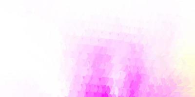papel de parede de polígono gradiente de vetor rosa claro e amarelo.