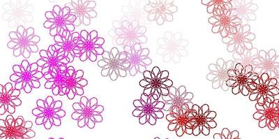 pano de fundo natural do vetor rosa claro roxo com flores