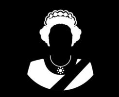 elizabeth rainha 1926 2022 rosto retrato britânico reino unido nacional europa país ilustração vetorial design abstrato branco e preto vetor
