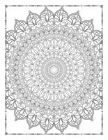 interior de uma página para colorir. mandala preto e branco para colorir interior de páginas. decoração mandala ornamento design conjunto vector. vetor de padrão mandala vintage.