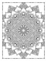 interior de uma página para colorir. mandala preto e branco para colorir interior de páginas. decoração mandala ornamento design conjunto vector. vetor de padrão mandala vintage.