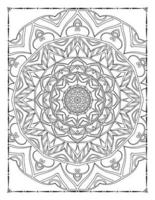 mandala preto e branco para colorir interior de páginas. interior de uma página para colorir. doodle arte de linha de mandala. decoração mandala ornamento design conjunto vector. vetor