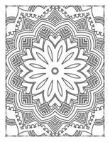 interior de uma página para colorir. mandala preto e branco para colorir interior de páginas. decoração mandala ornamento design conjunto vector. vetor de padrão mandala vintage.