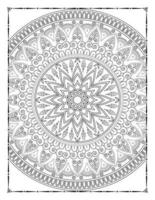 interior de uma página para colorir. mandala preto e branco para colorir interior de páginas. decoração mandala ornamento design conjunto vector. vetor de padrão mandala vintage.