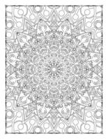 interior de uma página para colorir. mandala preto e branco para colorir interior de páginas. decoração mandala ornamento design conjunto vector. vetor de padrão mandala vintage.