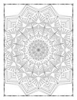 interior de uma página para colorir. mandala preto e branco para colorir interior de páginas. decoração mandala ornamento design conjunto vector. vetor de padrão mandala vintage.