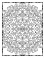 interior de uma página para colorir. mandala preto e branco para colorir interior de páginas. decoração mandala ornamento design conjunto vector. vetor de padrão mandala vintage.