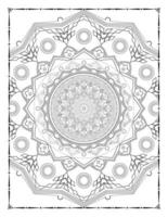 interior de uma página para colorir. mandala preto e branco para colorir interior de páginas. decoração mandala ornamento design conjunto vector. vetor de padrão mandala vintage.