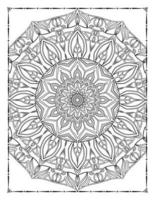 mandala preto e branco para colorir interior de páginas. interior de uma página para colorir. doodle arte de linha de mandala. decoração mandala ornamento design conjunto vector. vetor