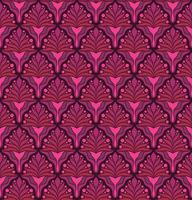 fundo vetorial sem costura em estilo art nouveau com elementos florais rosa vetor