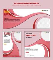 modelo de postagem de mídia social de fundo abstrato design moderno, para marketing digital de negócios on-line vetor
