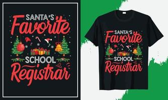 impressão vetorial de design de camiseta de natal vetor