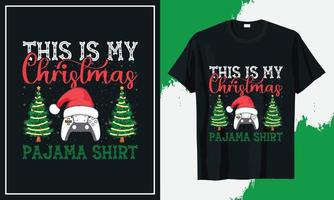 impressão vetorial de design de camiseta de natal vetor