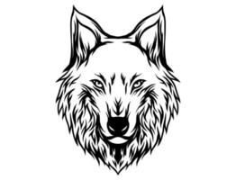 logotipo do mascote da cabeça de lobo vetor