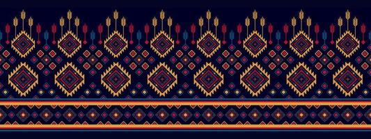ikat étnica húngaro polonês folk pattern design. tecido asteca tapete boho mandalas têxtil decoração papel de parede. vetor de bordado tradicional de flor de motivo nativo tribal ilustrado
