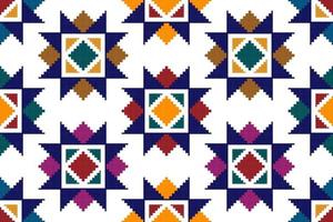 ikat étnica húngaro polonês folk pattern design. tecido asteca tapete boho mandalas têxtil decoração papel de parede. vetor de bordado tradicional de flor de motivo nativo tribal ilustrado