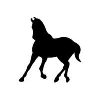 vetor de ilustração de silhueta de cavalo isolado de fundo branco