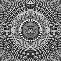 mandala padrão preto e branco. fundo místico vetorial. abstrato gráfico. elemento de design preto. decoração de ornamento redondo étnico. vetor