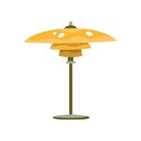 cabeceira amarela retrô ou luminária de mesa dos anos 60, elemento decorativo moderno de meados do século. vetor