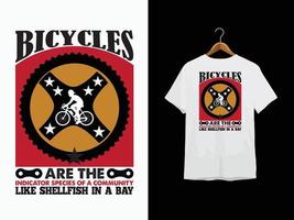 design de camiseta de bicicleta vetor