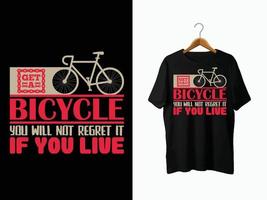 design de camiseta de bicicleta vetor