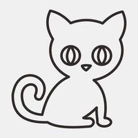 ícone cat.icon no estilo de linha. adequado para impressões, pôsteres, panfletos, decoração de festa, cartão de felicitações, etc. vetor