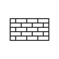 ilustração vetorial de ícone de parede de tijolos em design plano moderno vetor