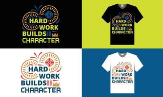 melhor design de camiseta para tipografia motivacional e inspiração de fitness. vetor