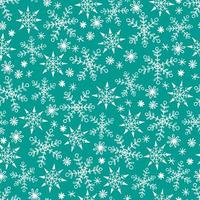 padrão sem emenda de inverno com flocos de neve desenhados à mão. fundo de inverno. ilustração vetorial. design para têxteis, papel de parede, embalagens e outros. vetor