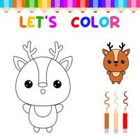 permite colorir o livro de colorir animais fofos para crianças pequenas.  jogo de educação para crianças. pintar o leão 11570089 Vetor no Vecteezy