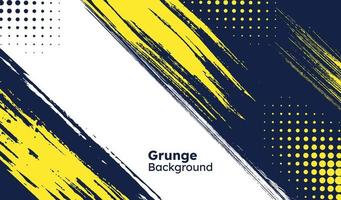 grunge amarelo diagonal em fundo azul escuro vetor