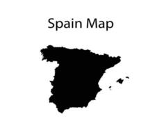 ilustração vetorial de silhueta de mapa de espanha vetor