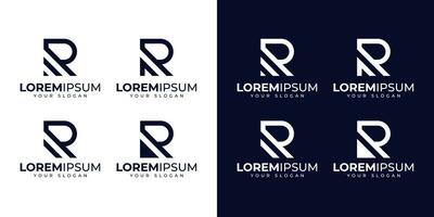 inspiração de design de logotipo letra r vetor