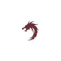 design de logotipo de ícone de dragão vetor