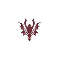 design de logotipo de ícone de dragão vetor