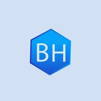 bh design de logotipo azul para empresa vetor