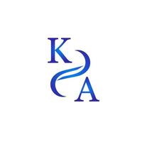 ka design de logotipo azul para sua empresa vetor