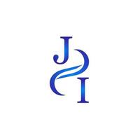 ji design de logotipo azul para sua empresa vetor